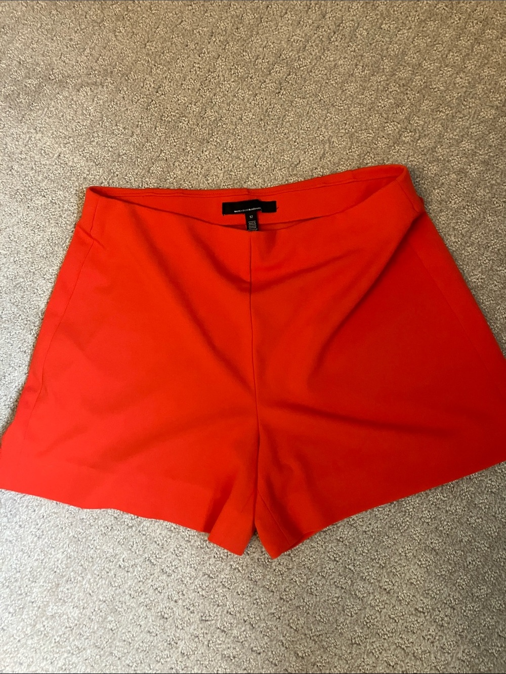 White House Black Market High-Waist orange Tailored Shorts